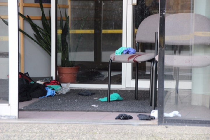 The scene of a stabbing in New Westminster on Jan. 30, 2015.