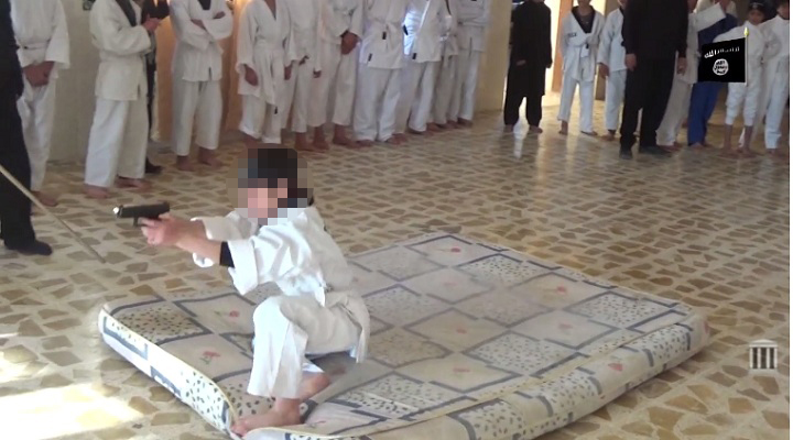 A video released Monday showed scenes from an apparent child soldier training camp in Tal’Afar, Iraq.