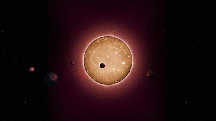 Kepler-444 is a recently discovered star with at least five Earth-size planets. The system is 11.2 billion years old.