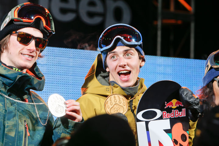 Mark McMorris of Canada takes 1st place during the Winter X Games America's Navy Snowboard Big Air on January 23, 2015 in Aspen, Colorado.
