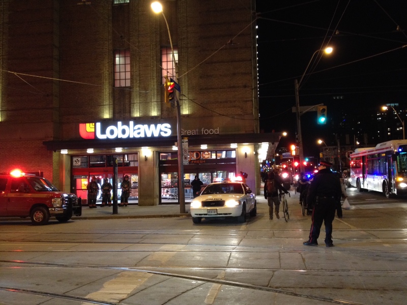 The former home of the Toronto Maple Leafs was evacuated Wednesday evening after reports of a strange odour.