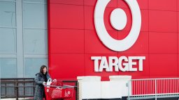 Laura Steele leaves a Target store after shopping in Toronto on Thursday, January 15, 2015.Target says it will close its stores in Canada ‚Äî a market that it entered only two years ago. THE CANADIAN PRESS/Nathan Denette