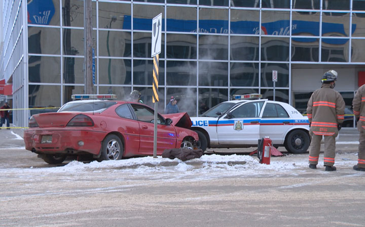 A man charged in Saturday’s police chase which ended in downtown Saskatoon has a criminal history.