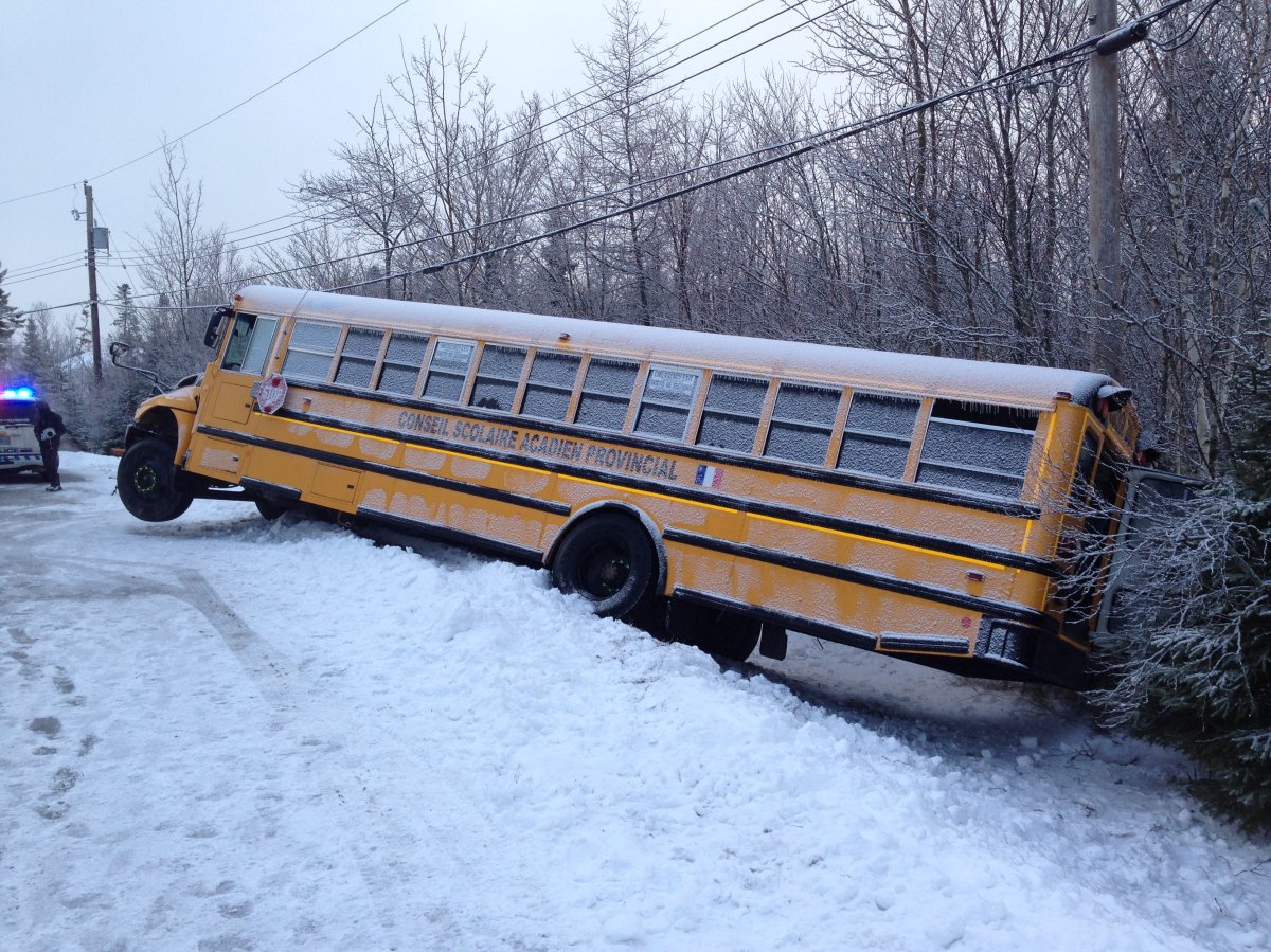 Bus driver, student injured as school bus slides off road in Eastern Passage - image