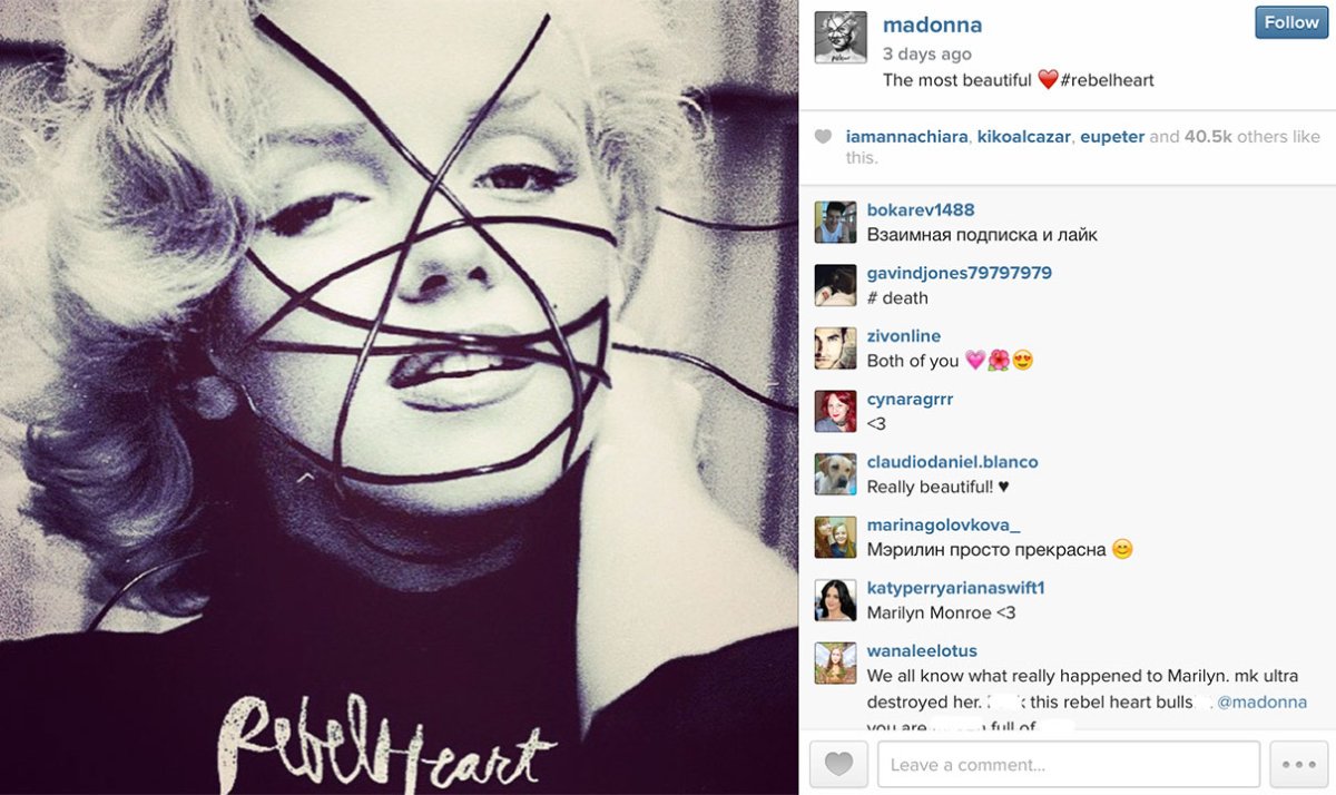 Madonna under fire for recreating Marilyn Monroe's death