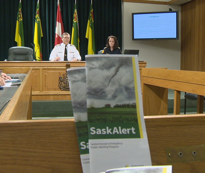 Saskatchewan's government is testing an alert system that will notify the public of emergencies including tornadoes, train derailments and wildfires.