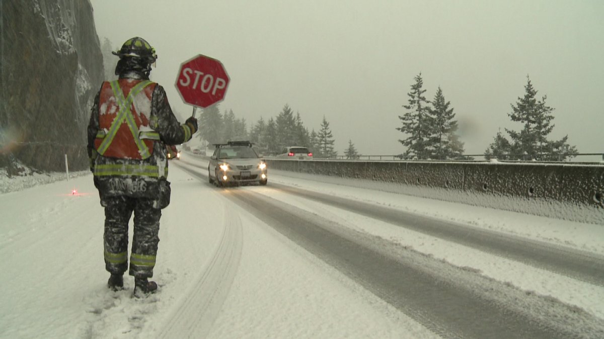 Drivers are urged to use caution on the Sea to Sky Highway Thursday and Friday.
