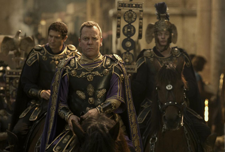 Kiefer Sutherland in a scene from 'Pompeii.'.