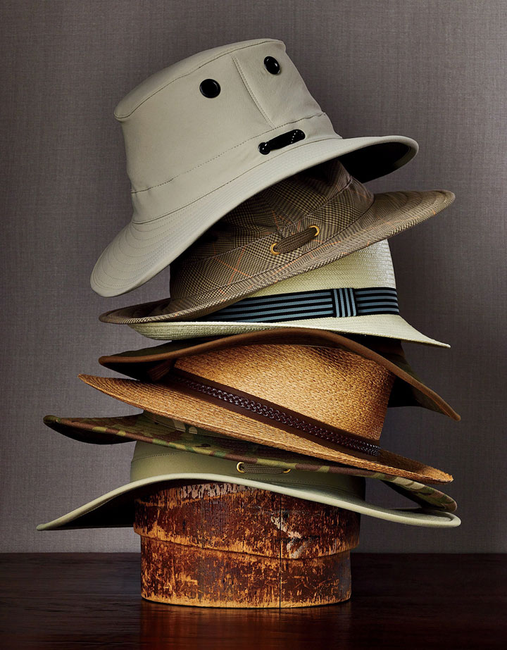 Tilley hats are displayed in this undated handout photo. Alex Tilley is making plans to hang up his hat. Canada's prolific hat and travel clothing designer says the company he founded more than 30 years ago is up for sale.