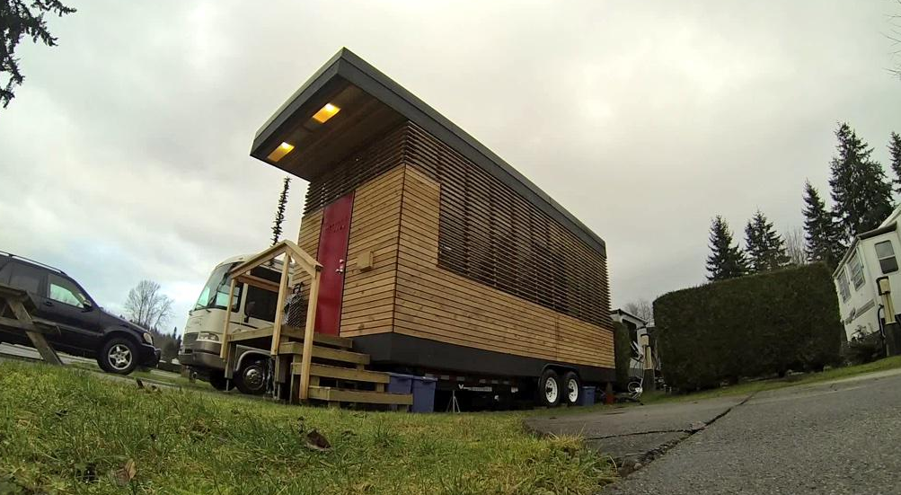 The 186 square-foot home on wheels.