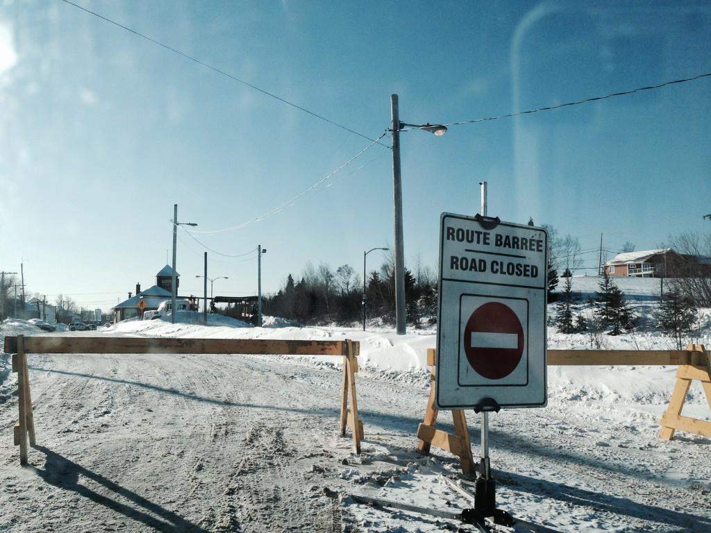 Roads to the train station have been blocked.