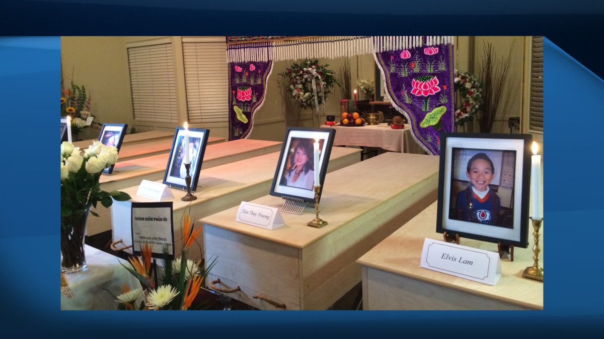 A funeral service was held Jan. 6, 2015 for six victims of last week's mass murder.