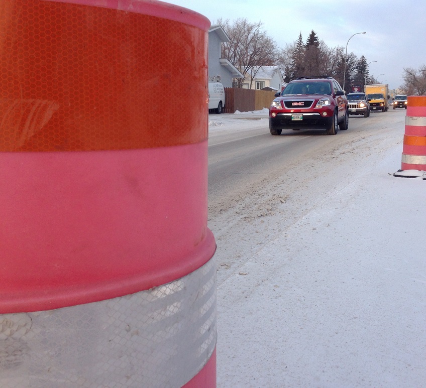 Two lanes on Portage Avenue will be closed for the next five weeks starting on January 6. 