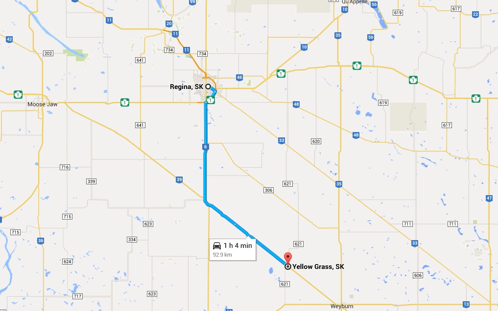 RCMP say a fatal crash happened on Highway 39 just north of Yellowgrass.