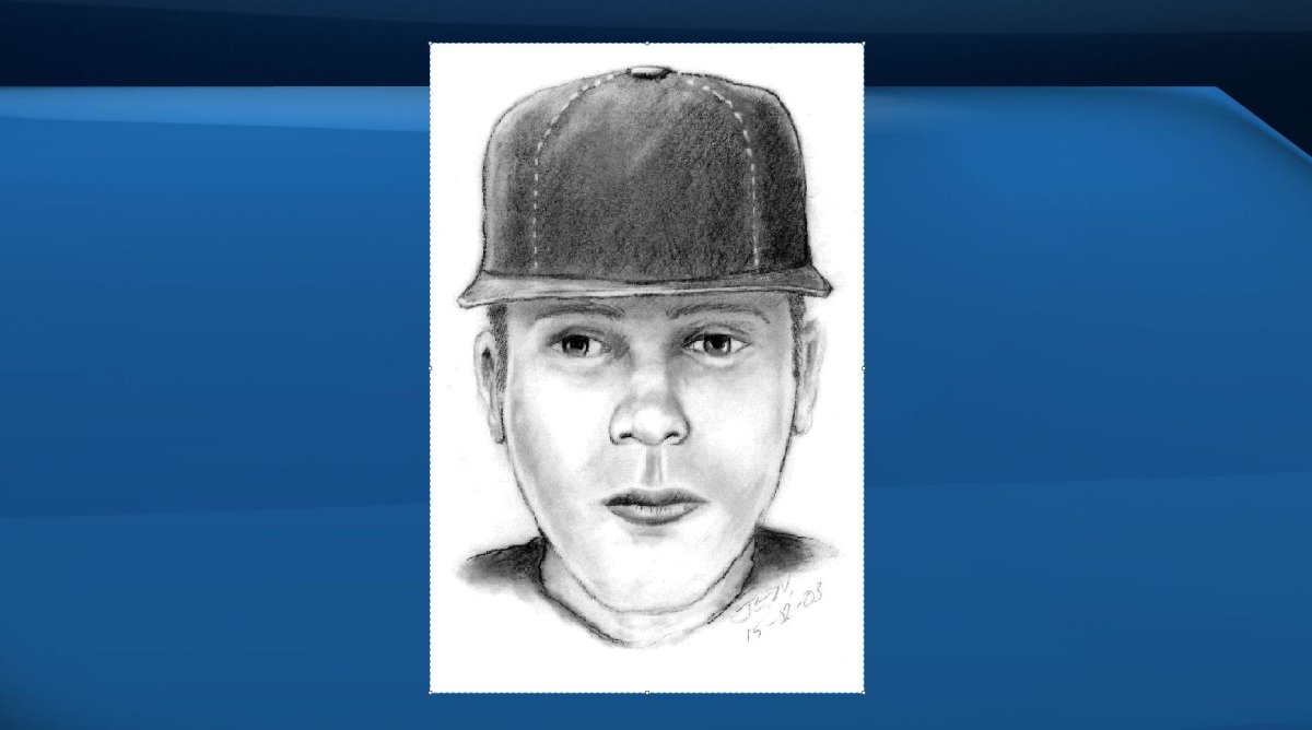 Strathcona County RCMP release a composite sketch of the male suspect in a vehicle robbery on Jan. 21, 2015.