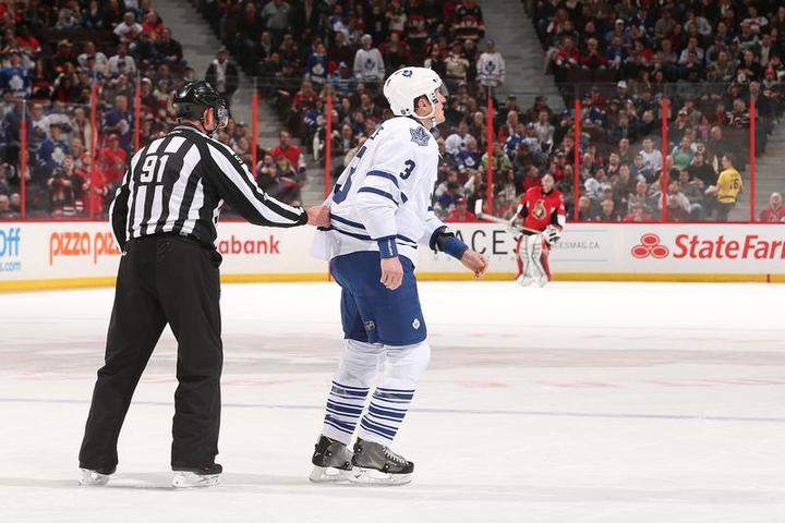 Dion Phaneuf is out with a hand injury as the Leafs look to end a 10-game losing streak