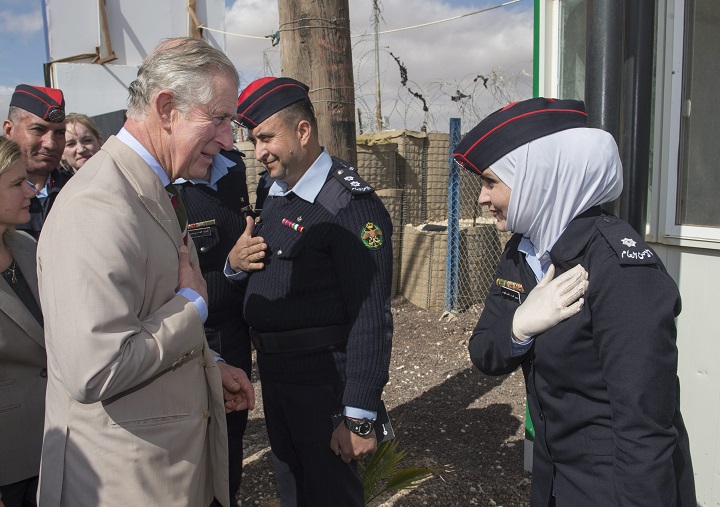 Prince Charles visits Al Zaatari refugee camp in Jordan.