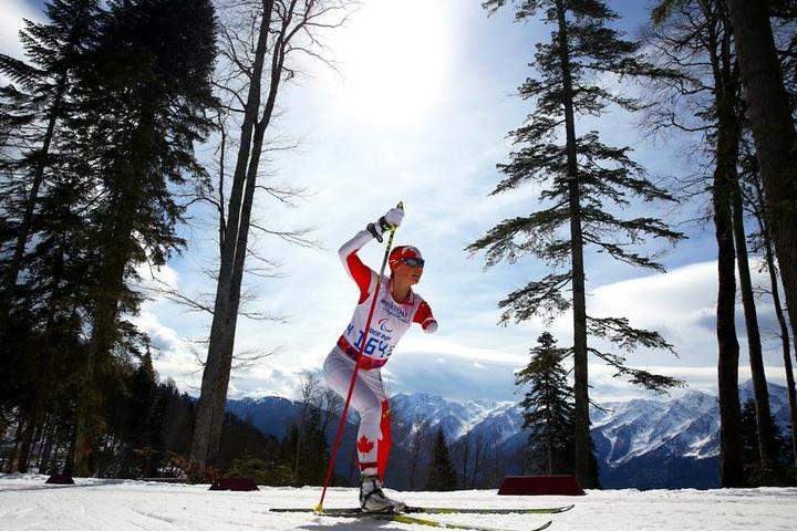 Brittany Hudak of Canada competes in the Women’s Cross Country 5km Free  Standing on day nine of the Sochi 2014 Paralympic Winter Games at Laura Cross-country Ski and Biathlon Center on March 16, 2014 in Sochi, Russia. Hudak captured her first career victory at the IPC World Cup in Japan on Feb. 15, 2015.