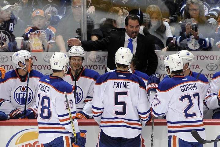 Todd Nelson coached 51 games for the Oilers in the 14/15 season.