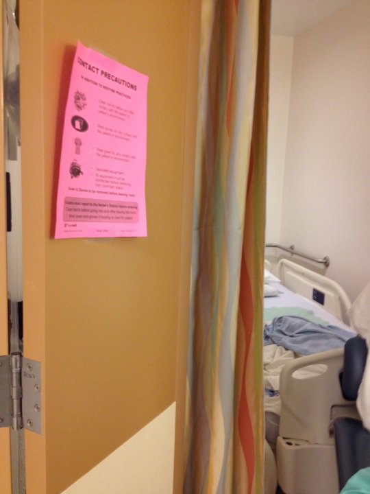 Nurses say elderly patient put in a shower room bed at Abbotsford