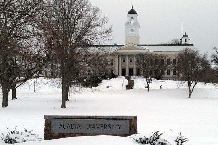 Acadia University in Wolfville, Nova Scotia.