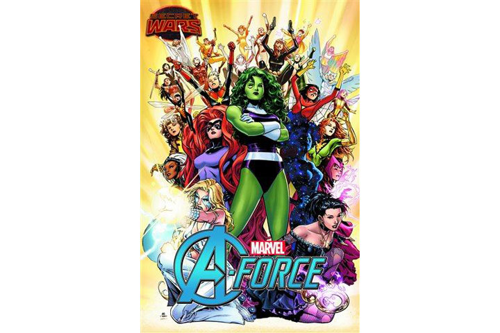 The cover of the 'A-Force' book debuting in May 2015.