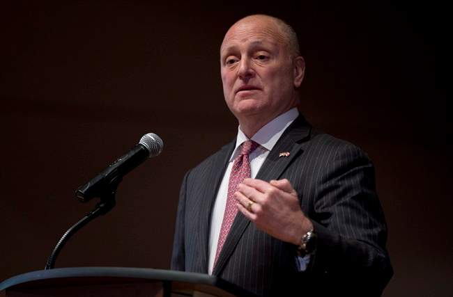 U.S. Ambassador to Canada Bruce Heyman speaks at a breakfast function in Ottawa.