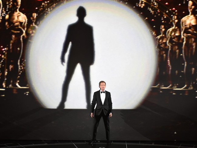 Host Neil Patrick Harris performs at the Oscars on Sunday, Feb. 22, 2015, at the Dolby Theatre in Los Angeles.