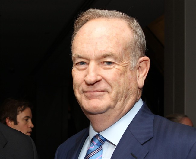 In this Oct. 28, 2013 file photo, political commentator Bill O'Reilly attends the National Geographic Channel's "Killing Kennedy" world premiere screening reception at The Newseum, in Washington. 