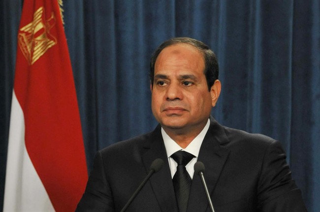 President Abdel-Fattah el-Sissi, above, In this file image released by the Egyptian Presidency Feb. 16, 2015.