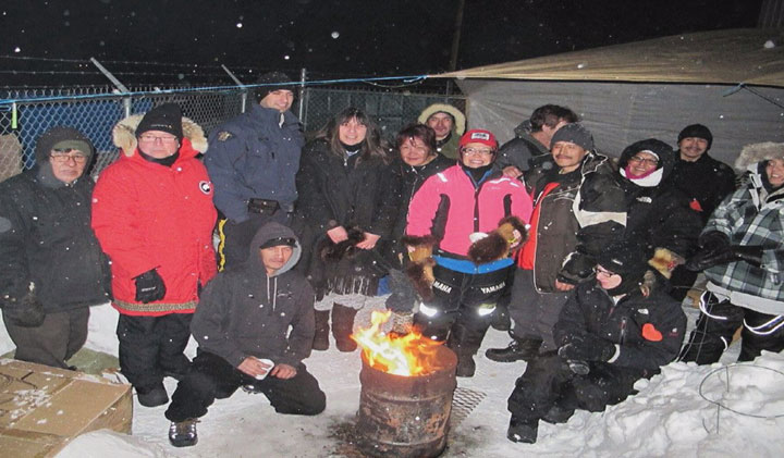 A group braved the elements this past weekend to raise money and awareness about homelessness and addiction services in their northern Sask. communities.