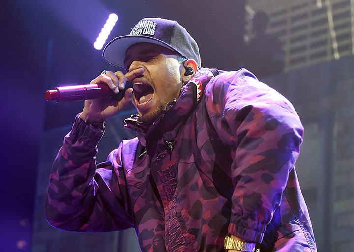 Chris Brown, pictured on Feb. 16, 2015.