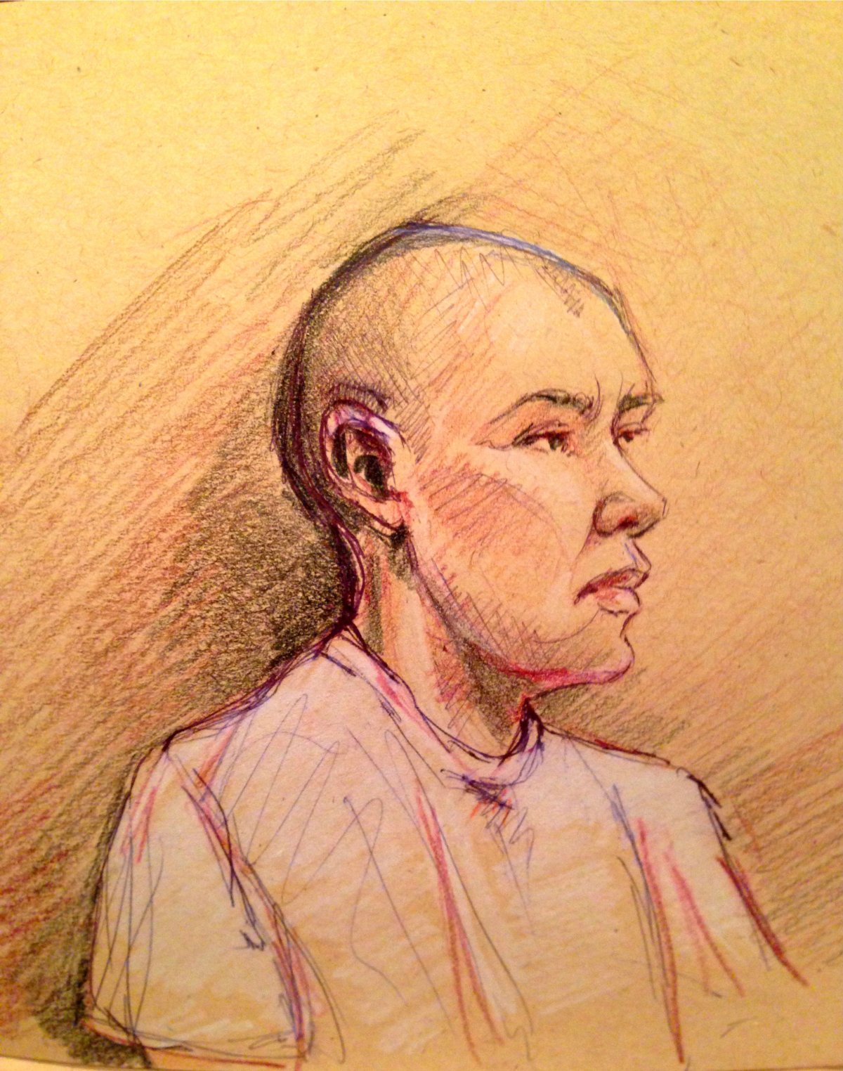 Accused James Myers in court.