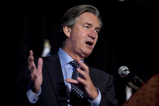 Canadian Ambassador to the United States Gary Doer seen here addressing the Vancouver Board of Trade in Vancouver in 2012.