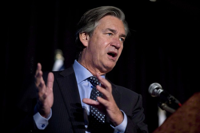 Canadian Ambassador to the United States Gary Doer seen here addressing the Vancouver Board of Trade in Vancouver in 2012. 
