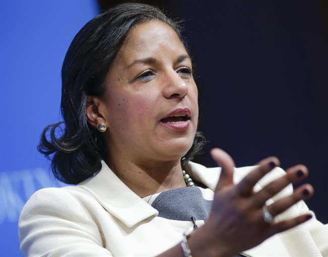 National Security Adviser Susan Rice speaks at the Brookings Institution to outline President Barack Obama’s foreign policy priorities, Friday, Feb. 6, 2015, in Washington.