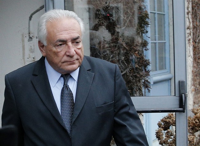 Former International Monetary Fund boss Dominique Strauss-Kahn leaves his hotel in Lille, northern France.