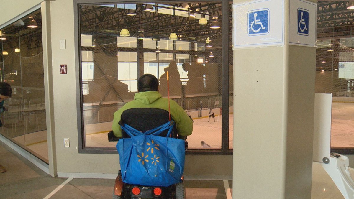 Jamie McKenzie filed a complaint with the Human Rights Commission to improve accessibility at Evraz Place.