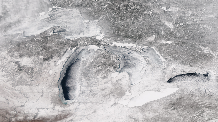 As of Feb. 24, the ice coverage on the Great Lakes reached 85.7 per cent.