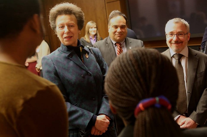 Her Royal Highness, Princess Anne, briefly visited McGill University to speak with students involved in international development work on February 19, 2015.