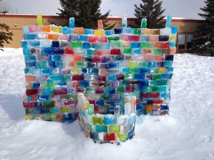 The impressive ice castle.