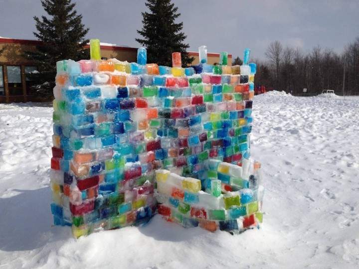 The impressive ice castle.