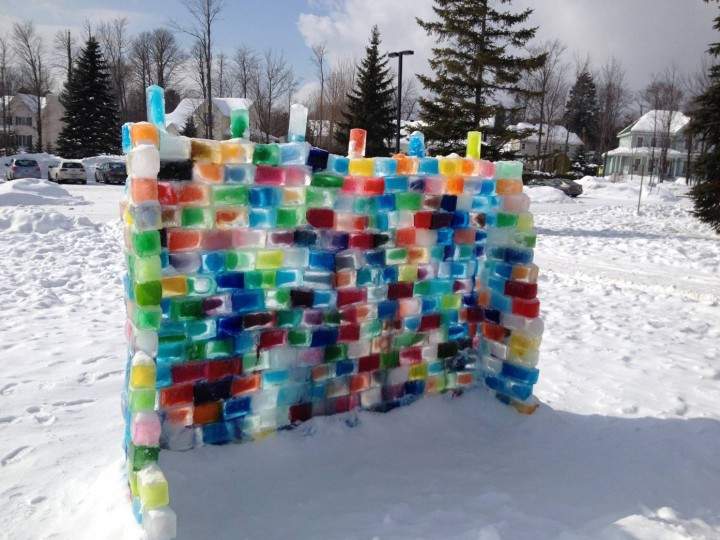 The impressive ice castle.