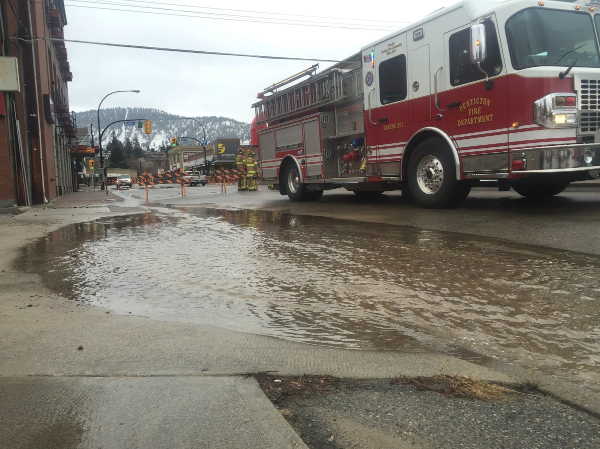 A boil advisory order is in place for much on Penticton after a water main break on February 1, 2015.