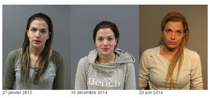According to Montreal police, Isabelle Labonté allegedly altered her appearance in order to escape detection during the numerous thefts that took place between March 2014 and January 2015.