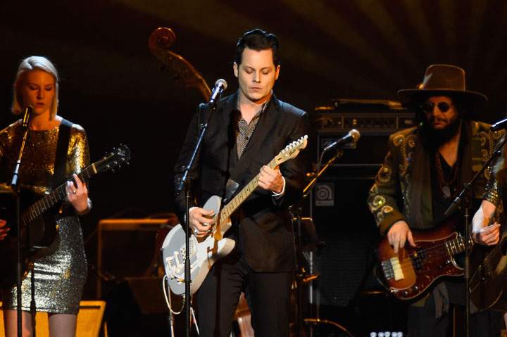 Singer Jack White performs onstage at the 25th anniversary MusiCares 2015 Person Of The Year Gala at the Los Angeles Convention Center on February 6, 2015. 