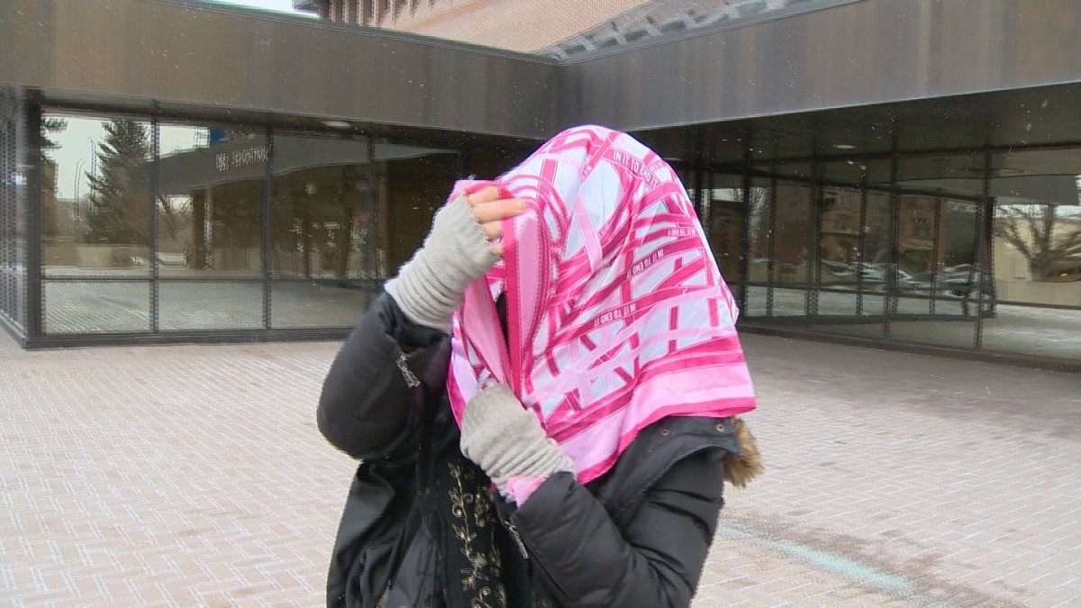 April Dawn Irving appears in court in Lethbridge.