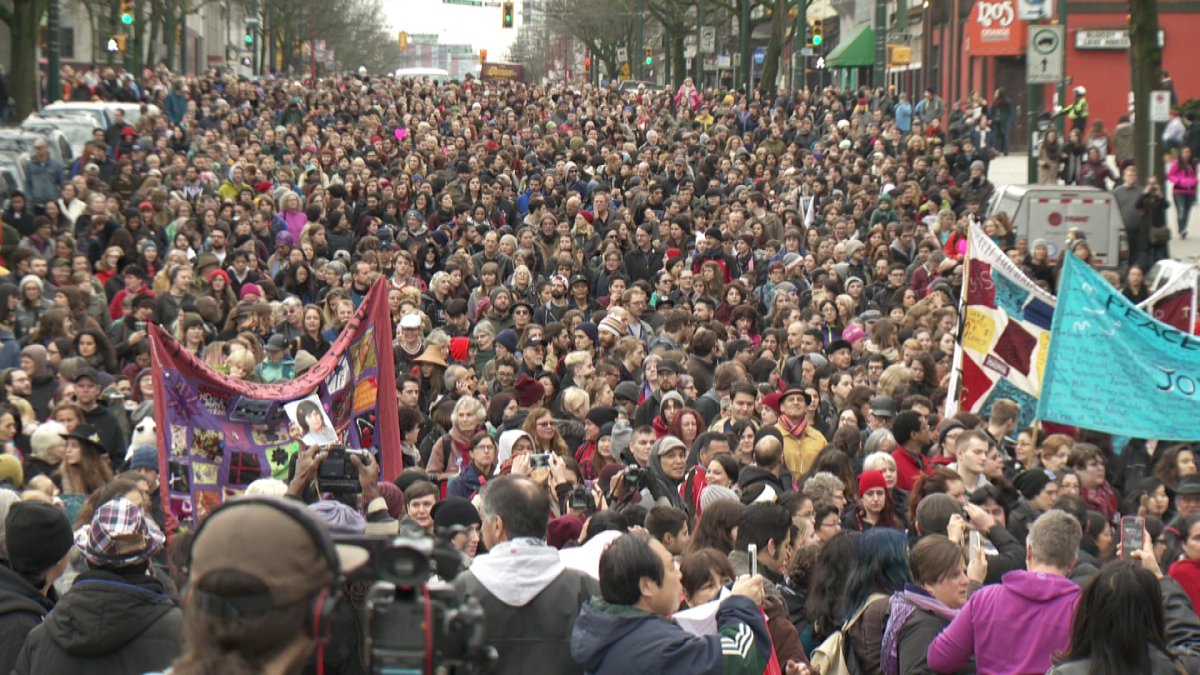 Hundreds march for missing and murdered women - image
