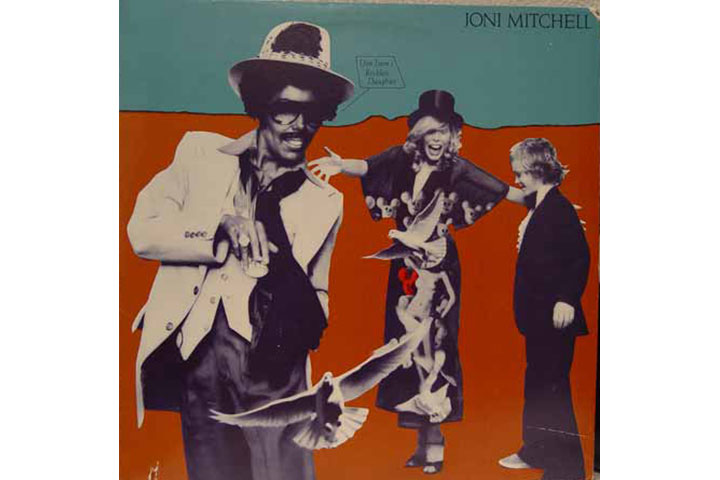 Joni Mitchell appears as a black man on the cover of her 1977 album.