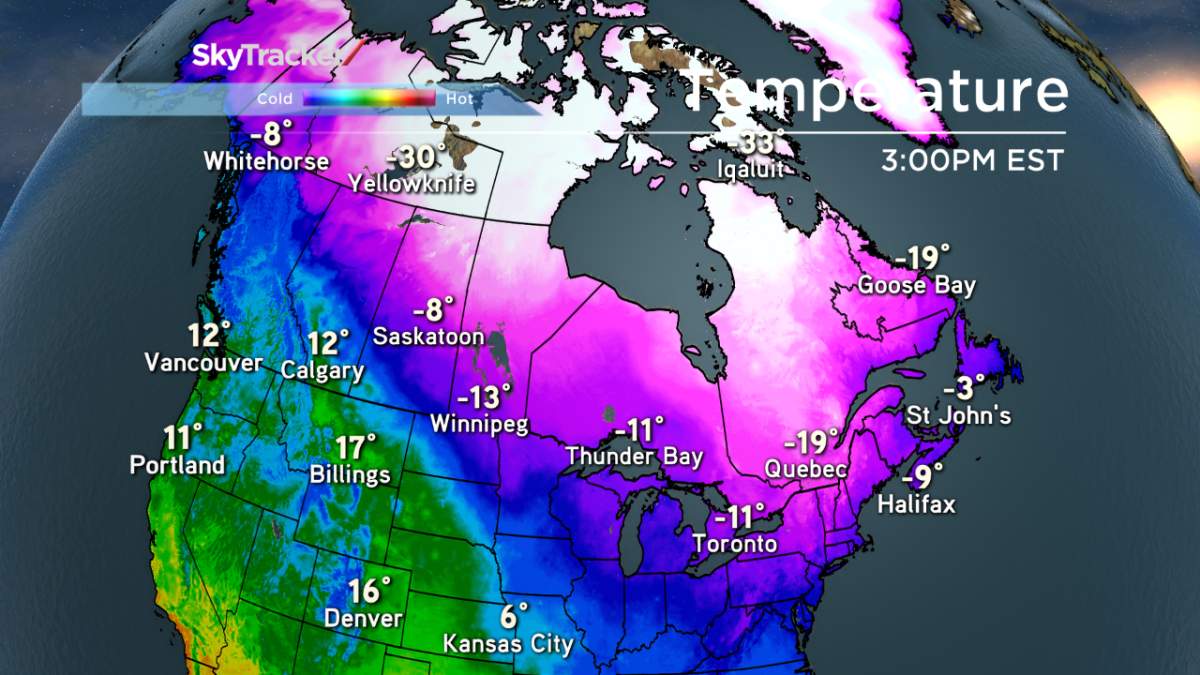 A deep Arctic freeze is enveloping part of the Prairies right through to the Maritimes.